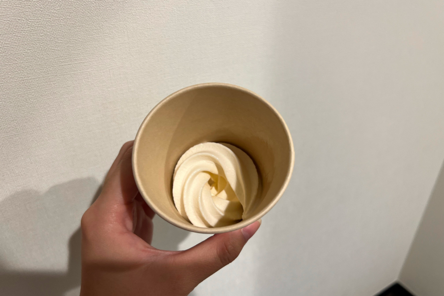 絞ったソフトクリームの写真