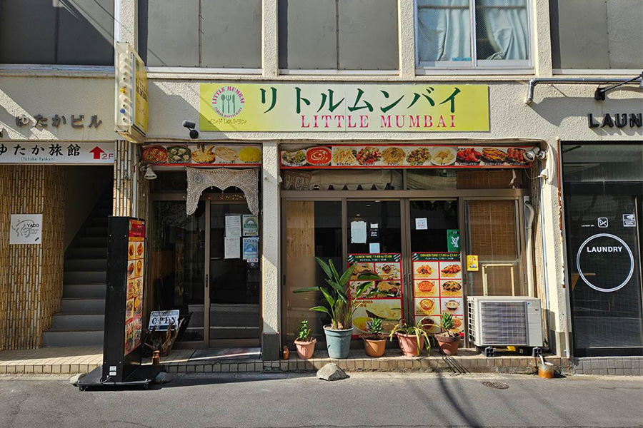インドカレー屋さんを正面から映した図