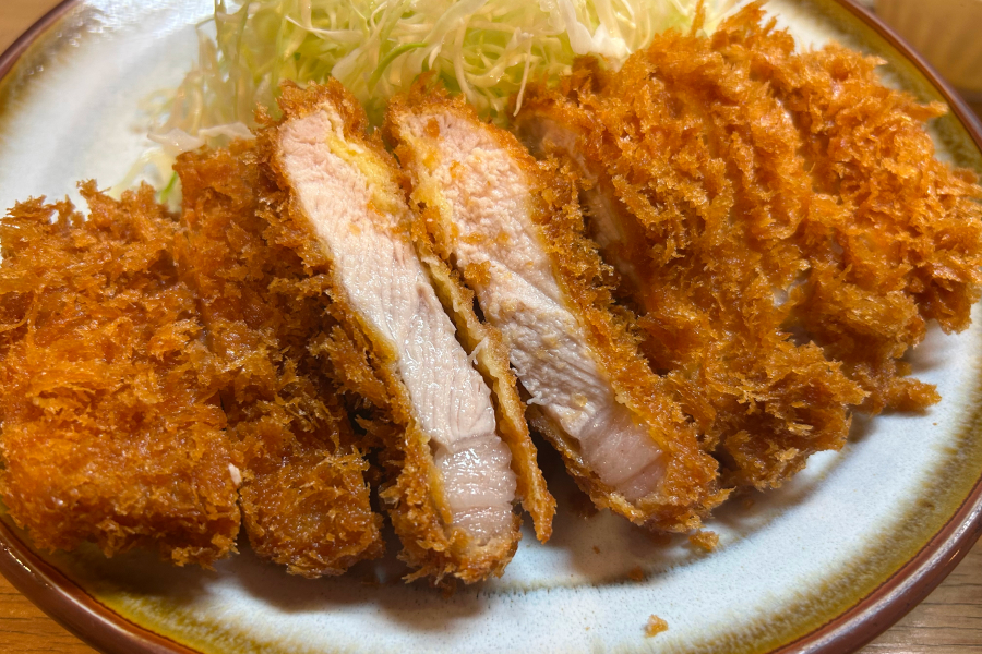 とんかつのアップ。