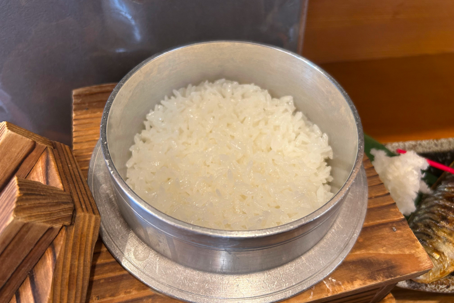 羽釜ご飯アップ。