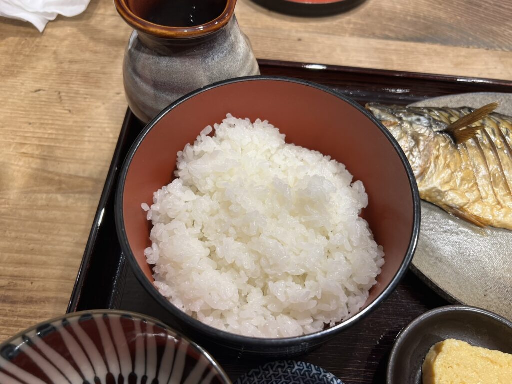 「灰干し焼さばめし」のご飯