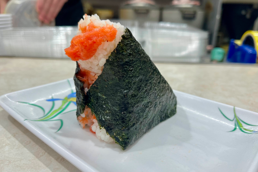 生たらこのおにぎり。