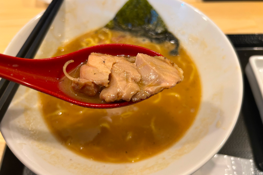 チャーシューのアップ。