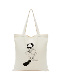 大塚アジアンマーケットの歩き方で貰える特典の、『＃ぷらりとしまU30s 』公式キャラクターの「ぷらふく」のオリジナルエコバッグ