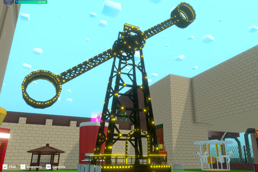 ゲーム内の遊園地。