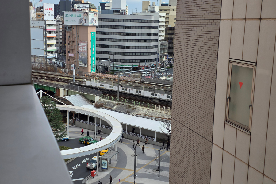 外気浴スペースからの眺望。