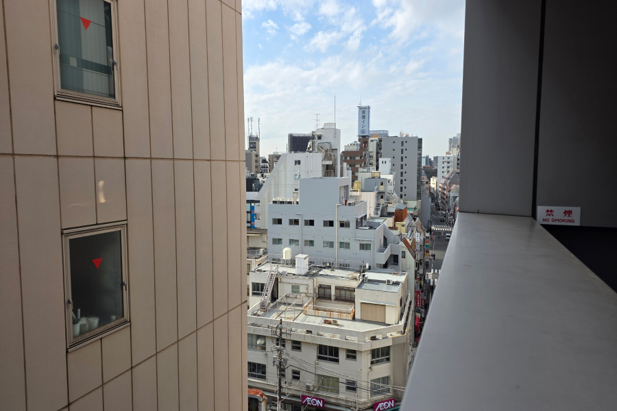 外気浴スペースからの眺望。