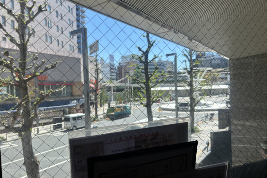 カウンター席からの眺め。